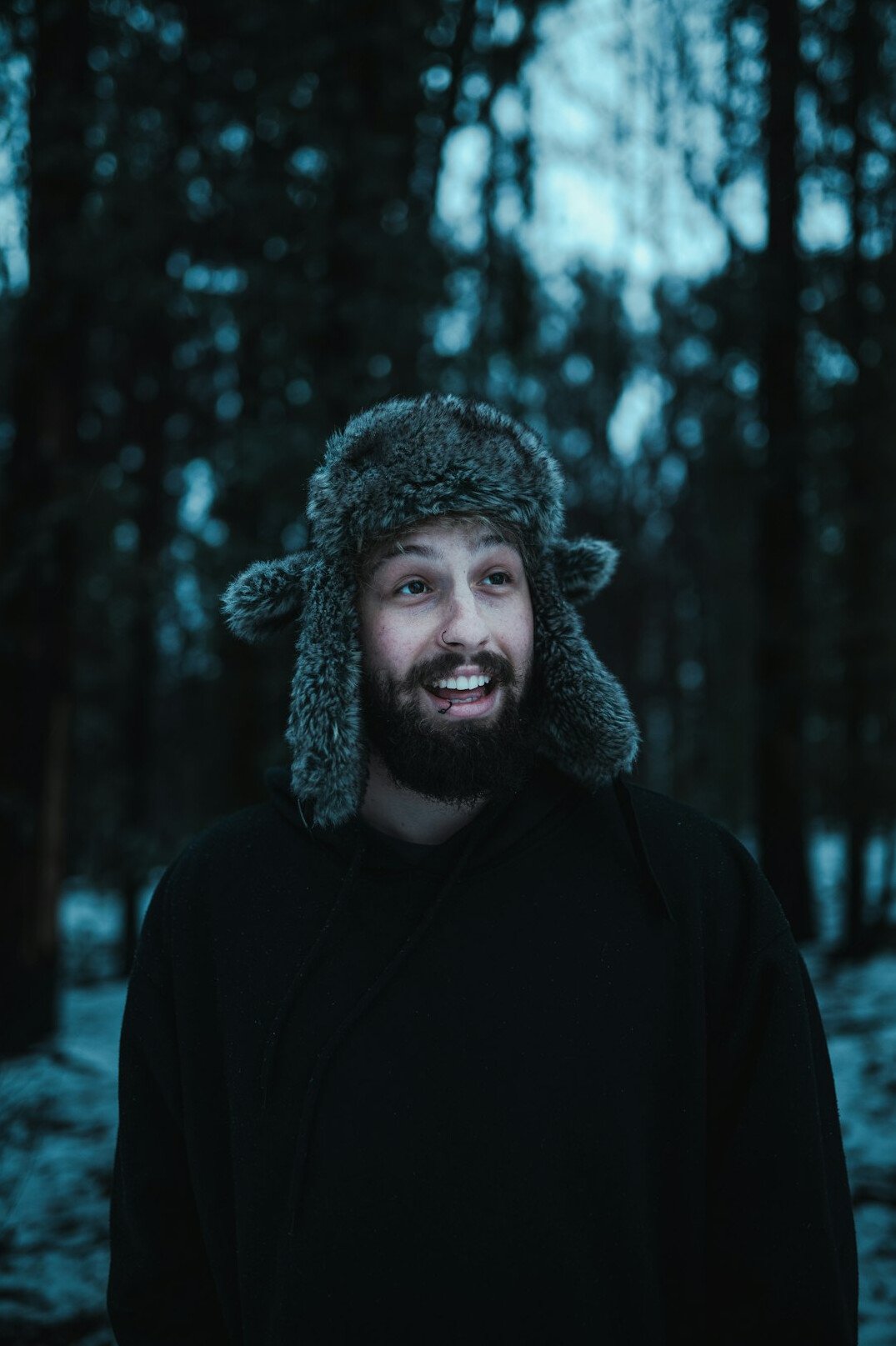 Smiling bearded man portrait