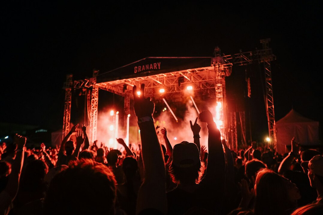 Live concert with stage lights