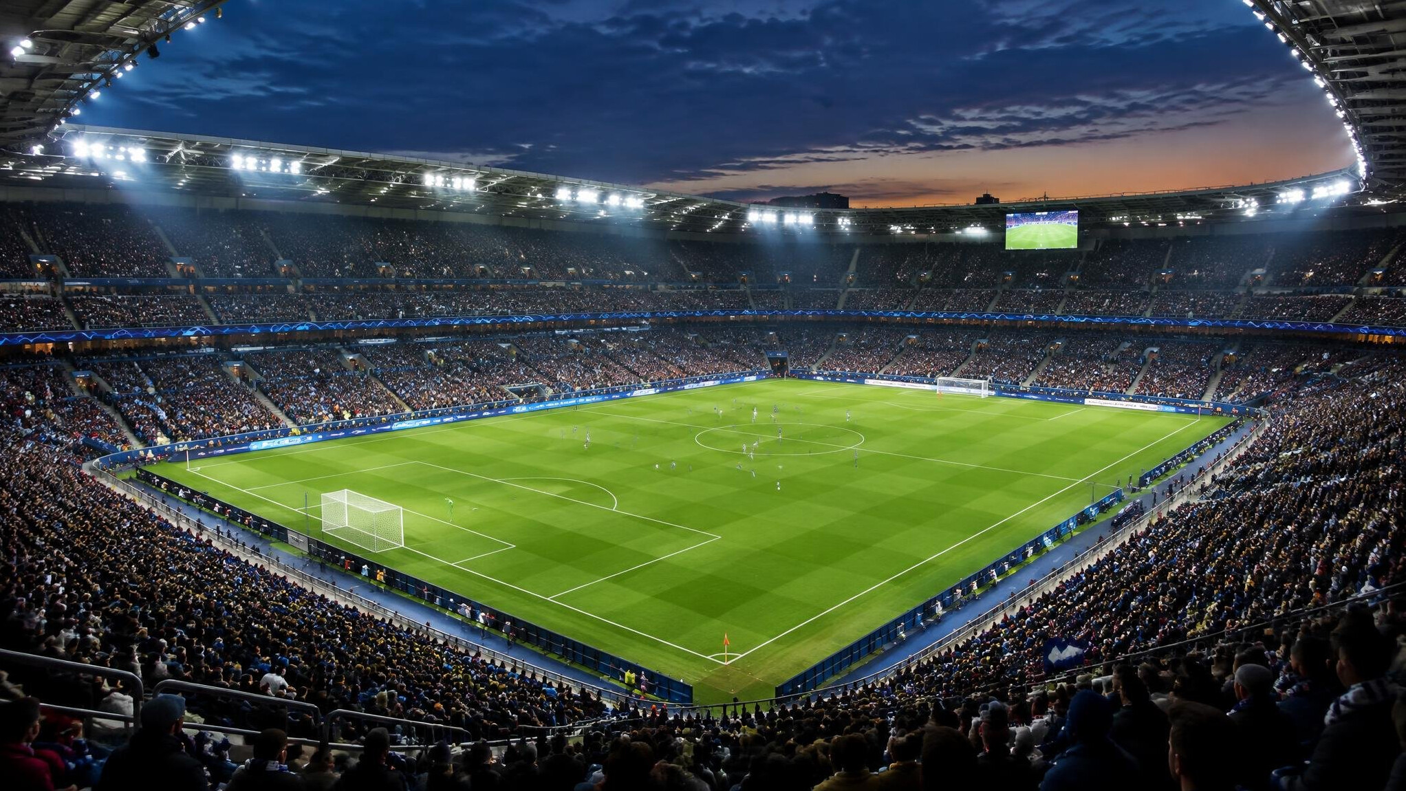Football stadium filled with fans